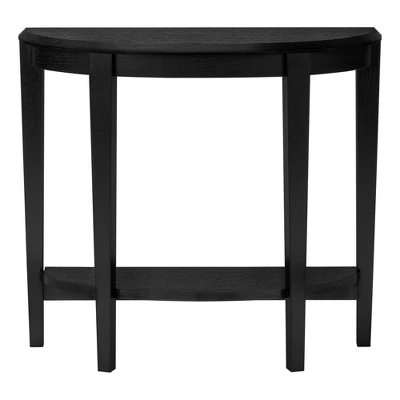36" 2 Tier Half Moon Shape Console Table Black - EveryRoom - Image 2