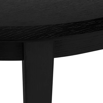 36" 2 Tier Half Moon Shape Console Table Black - EveryRoom - Image 5