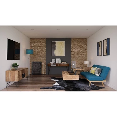 55" Moreno Solid Mango Wood Console Sofa Table Natural - WyndenHall - Image 6