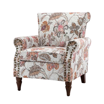 Araceli Traditional Comfy Floral Livingroom Armchair | ARTFUL LIVING DESIGN - Image 12