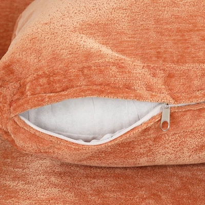 Oris 27.2" Wide Flannel Upholstered Thick Seat Cushion With Solid Wood Legs Accent Chair With Arm Pads-Maison Boucle - Image 7