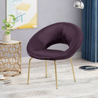 Pincay Modern Glam Velvet Accent Chair - Christopher Knight Home
