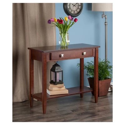 Richmond Console Table With Tapered Leg Walnut Finish - Winsome - Image 3