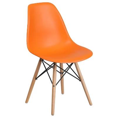 Merrick Lane Polypropylene Accent Chair With Metal Braced Wooden Legs - Image 14