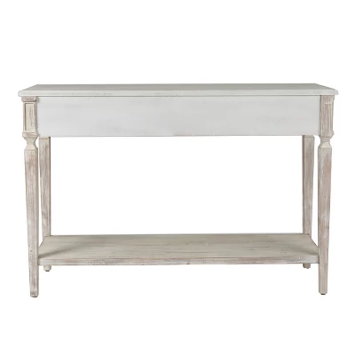 LuxenHome Whitewashed Wood 3-Drawer 1-Shelf Console And Entry Table - Image 3