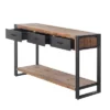 Calvin Console Table With Metal Frame Natural/Black - StyleCraft