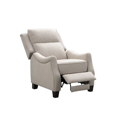 Kevin Fabric Tufted Pushback Recliner Cream - Abbyson Living - Image 3