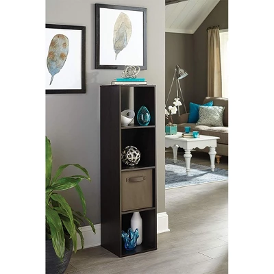 Closetmaid 103600 Decorative Home Stackable 4-Cube Cubeicals Organizer Storage, Espresso - Image 2