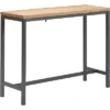Dobson Natural Wood And Black Metal Console Table Natural - Finch