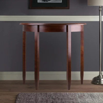 Concord Half Moon Accent Table - Antique Walnut - Winsome - Image 4