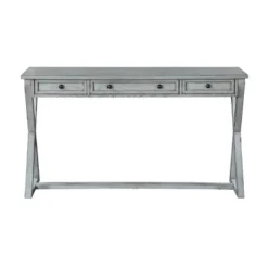 Neats 3 Drawer Console Table Light Gray - Treasure Trove Accents