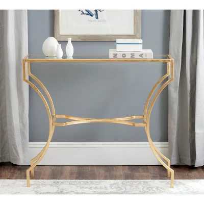 Alphonse Console - Gold/Glass - Safavieh