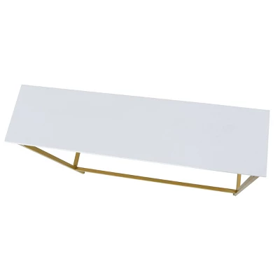 Stella Slim Console Table White/Gold - Carolina Chair & Table - Image 4