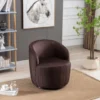 Fannie 25.6'' Wide Tufted Velvet Upholstered 360° Swivel Barrel Chair-Maison Boucle