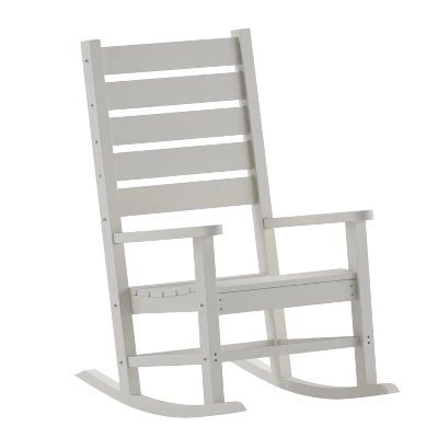 Merrick Lane Contemporary Rocking Chair, All-Weather HDPE Indoor/Outdoor Rocker - Image 3