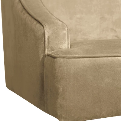 Velvet Swoop Armchair - HomePop - Image 6