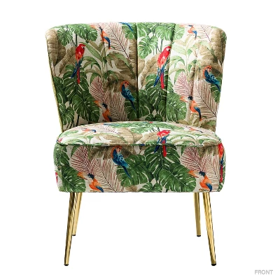 Urbain Wooden Upholstery Accent Side Chair With Tufted Back | Karat Home - Image 7