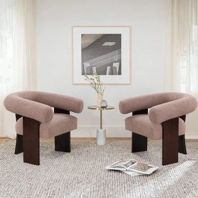 Bella Swivel Barrel Chair,2 Size Soft Touch Upholstered White Teddy Swivel Chair, Armrest 360° Swivel Nursery Chair-Maison Boucle - Image 3