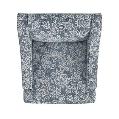 Classic Swoop Arm Chair Jacobean Print Denim - HomePop - Image 5