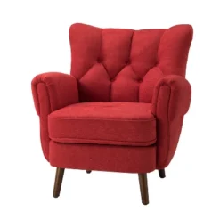 Dittmar Mid Century Club Chair With Wingback And Button-tufted Design | ARTFUL LIVING DESIGN