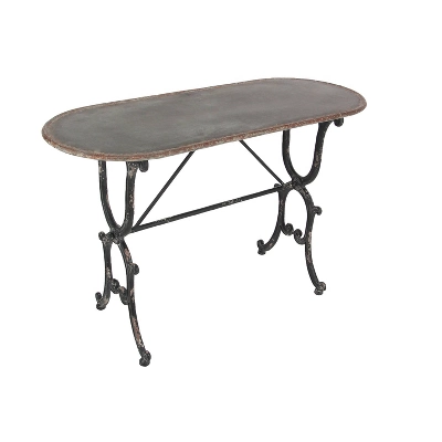 Farmhouse Rustic Metal Console Table Gray - Olivia & May