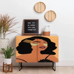 EELISE_NDRI Mean Greens Credenza - Deny Designs
