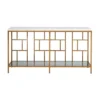 Slay Console Table Marble/Gold - Treasure Trove Accents