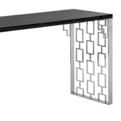 Skyline Rectangular Wood/Metal Console Table Charcoal - Armen Living