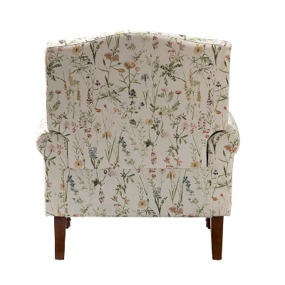 Dani Comfy Livingroom Armchair With Solid Wood Legs | KARAT HOME - Image 4