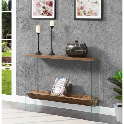 SoHo V Console Table With Shelf - Breighton Home