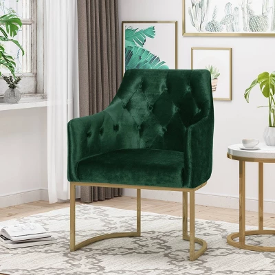 McDonough Modern Tufted Glam Accent Chair - Christopher Knight Home