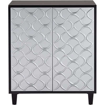 Studio 55D Firenze 30 1/2" Wide Black And Silver Accent Cabinet - Image 3