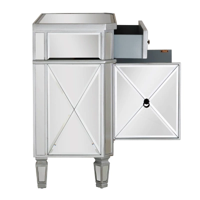 Sasha Mirrored 1Drawer 2Door Console - Powell Company - Image 5