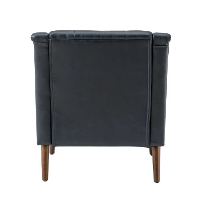 Nycteus Vegan Leather Armchair | ARTFUL LIVING DESIGN - Image 4