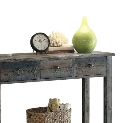 Console Table Oak Teal - Acme Furniture - Image 4