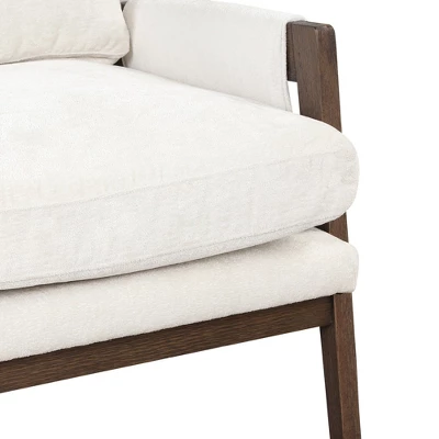 Modern Velvet Accent Chair, Wood Leisure Armchair-ModernLuxe - Image 11