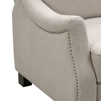 Kevin Fabric Tufted Pushback Recliner Cream - Abbyson Living - Image 6