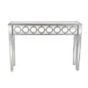 Glam Mirror And Wood Patterned Console Table Silver - Olivia & May