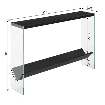 SoHo V Console Table With Shelf - Breighton Home - Image 4