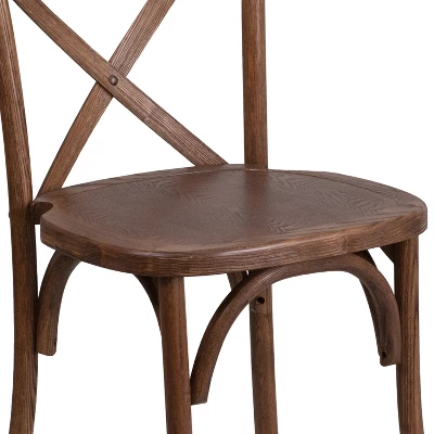 Merrick Lane Davisburg Stackable Wooden Cross Back Bistro Dining Chair - Image 7