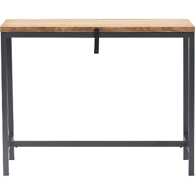 Dobson Natural Wood And Black Metal Console Table Natural - Finch - Image 3