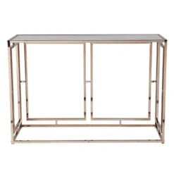 Glenshippe Faux Marble Console Table Champagne - Aiden Lane
