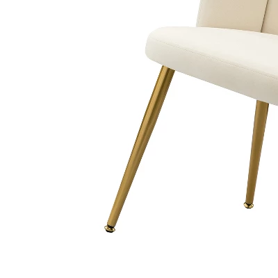 Barbara Contemparary Velvet Vanity Stool For Makeup Room, Moden Accent Side Chairs For Living Room With Shell Back And Golden Metal Legs | ARTFUL LIVING DESIGN - Image 11