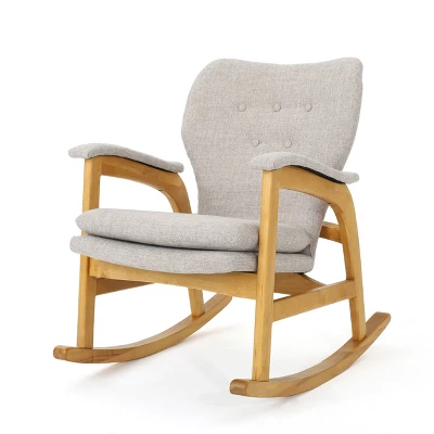 Braant Mid-Century Fabric Rocker - Christopher Knight Home - Image 8