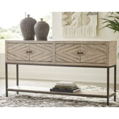 Roanley Sofa/Console Table Distressed Brown - Signature Design By Ashley