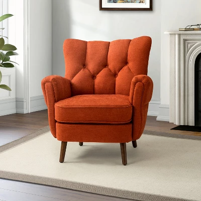 Dittmar Mid Century Club Chair With Wingback And Button-tufted Design | ARTFUL LIVING DESIGN - Image 11