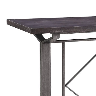 68" Evangeline Console Table Salvaged Brown/Black Finish - Acme Furniture - Image 2