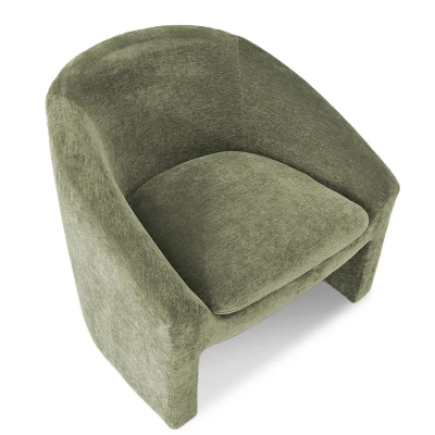 Kiki 32" Wide Contemporary Design Chenille Boasting Streamlined Silhouette Armrest Accent Barrel Chair-The Pop Maison - Image 5