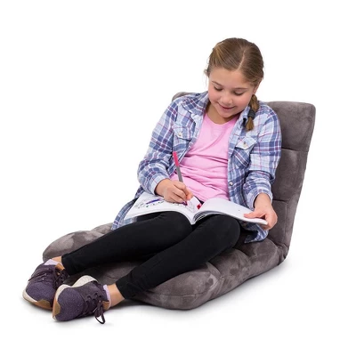 BirdRock Home Adjustable 14-Position Memory Foam Floor Chair - Grey - Image 4