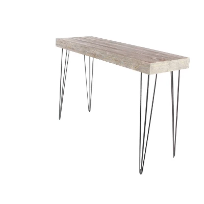 Rectangular Modern Wood Console Table Brown - Olivia & May - Image 6